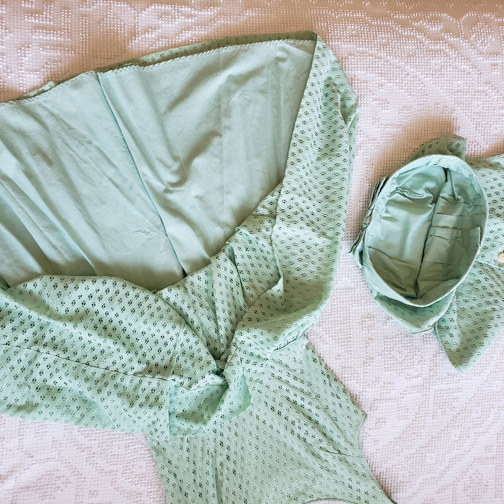 1950s Vintage Dress Jacket Set KerryBrooke by JC Penney's  Atomic Mint - Picture 13 of 15